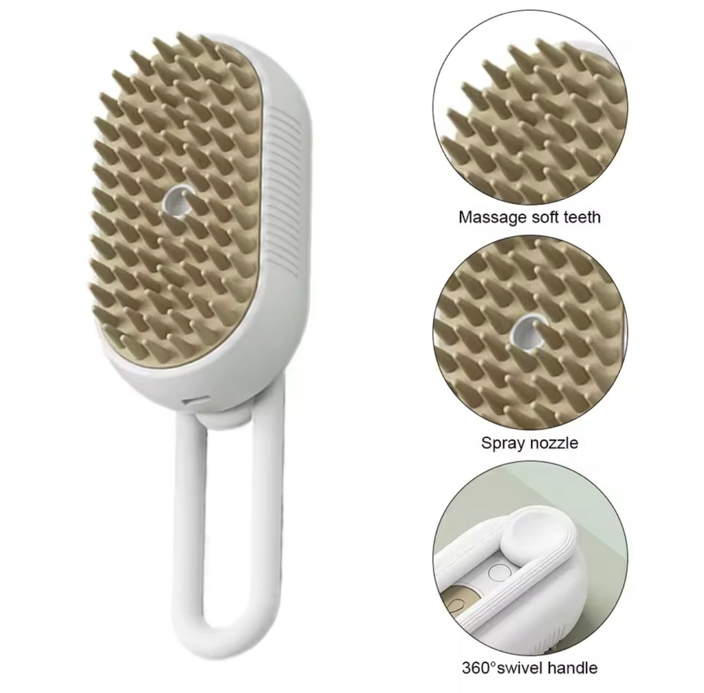 Cat Steam Brush Steamy Dog Brush 3 in 1 Electric Spray Cat Hair Brushes USB Rechargeable Dog Grooming Massage Comb for Pet Hairs