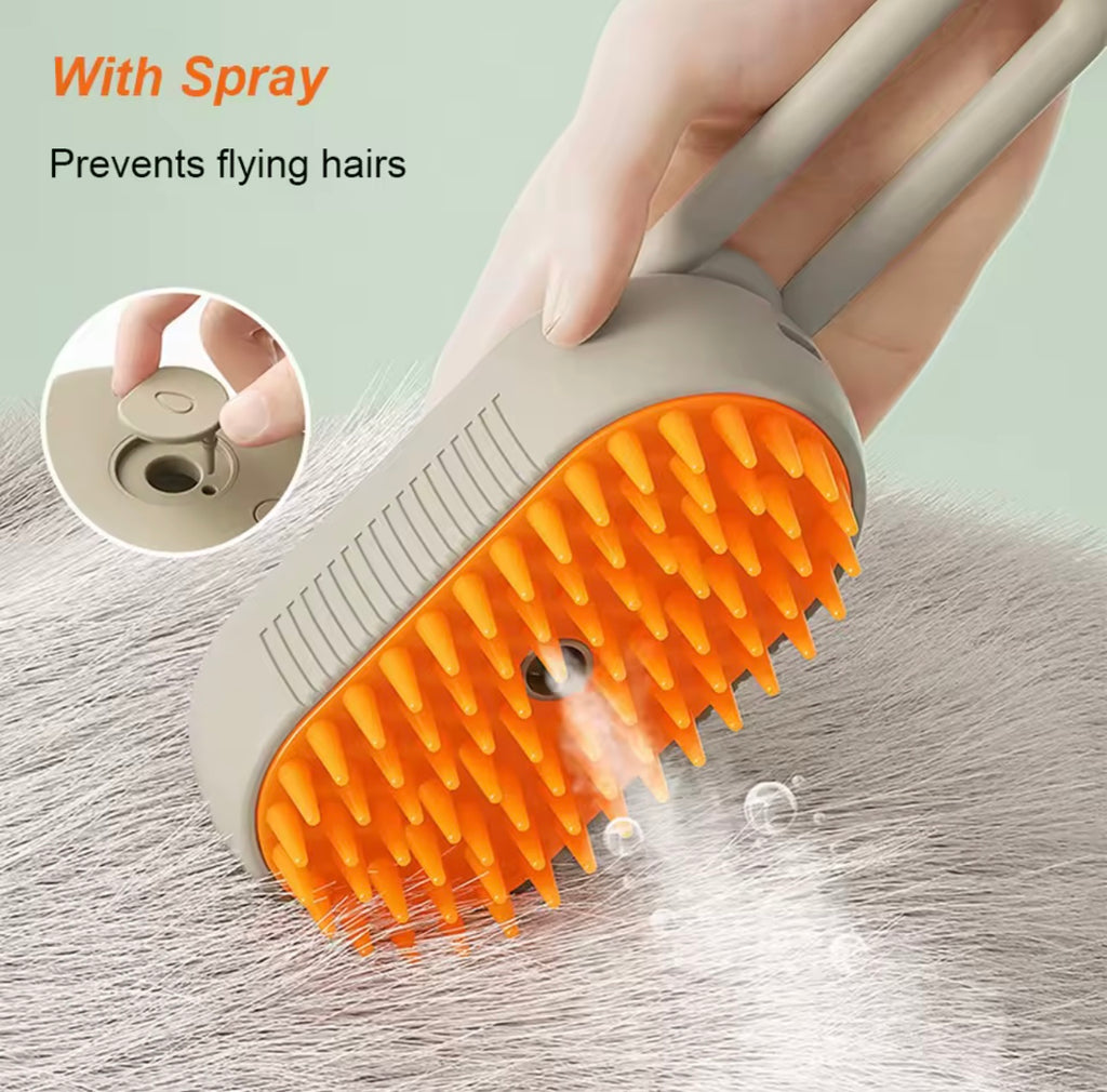 Cat Steam Brush Steamy Dog Brush 3 in 1 Electric Spray Cat Hair Brushes USB Rechargeable Dog Grooming Massage Comb for Pet Hairs
