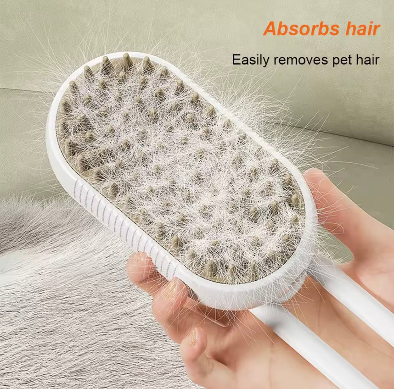 Cat Steam Brush Steamy Dog Brush 3 in 1 Electric Spray Cat Hair Brushes USB Rechargeable Dog Grooming Massage Comb for Pet Hairs